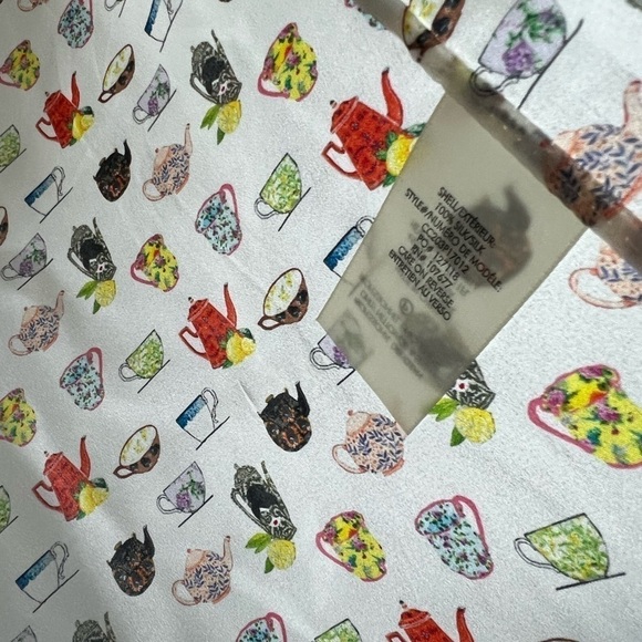 Alice + Olivia Tea Party WILLA PLACKET TOP - Picture 8 of 8